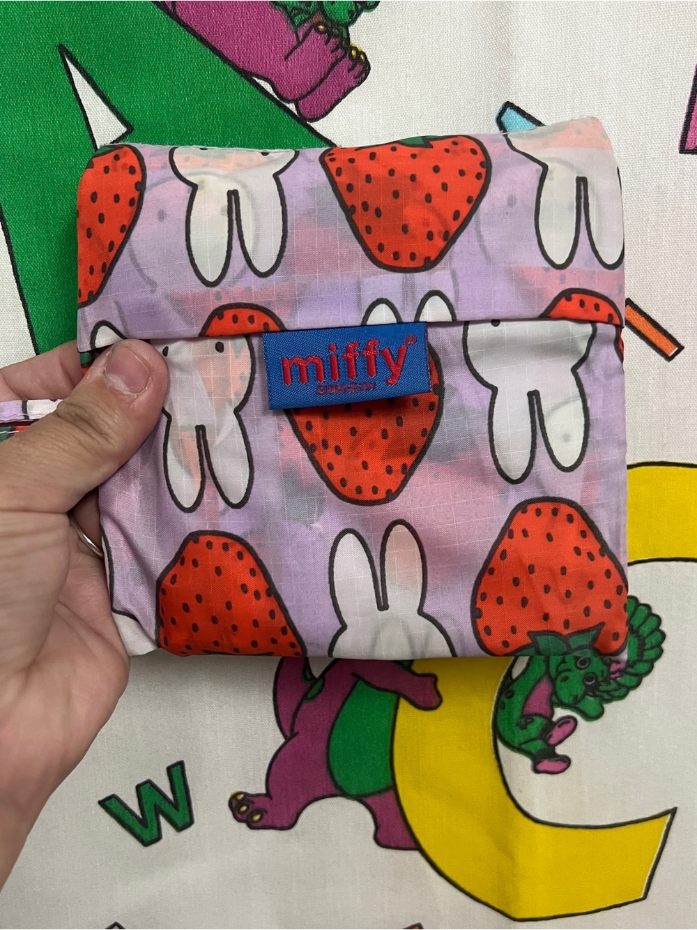 Baggu Standard Reusable Foldable Tote Urban Outfitters Miffy Strawberry Print